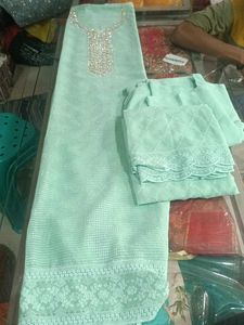 Sea Green Dress Material