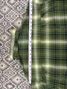 Green Plaid Flannel Shirt