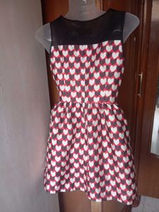 Heart Print Skater Dress