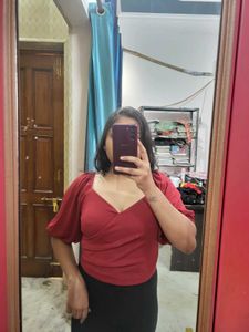 Sexy Maroon Crop Top