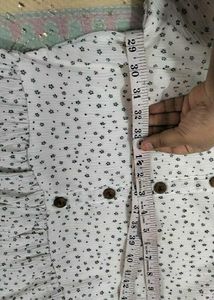 Floral Button-Front Peplum Top