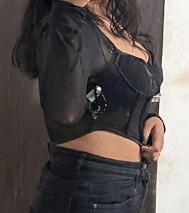 Sexy Lace Full Sleeve Corset Top