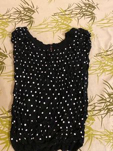 Black Polka Dot Top