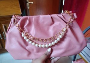 Pack of 2 Ruched Clutch with Pearl Detail