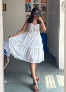 White Sundress with Eyelet Detail
