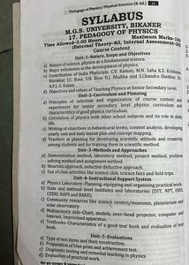 Pedagogy of Physics B.Ed