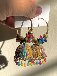 Multi Coloured Jhumka