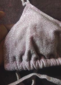 🌸 shimmering Lavender Halter Neck Bralette