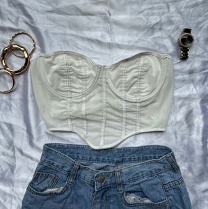 White heartshape corset