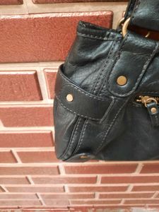 Black Leather Shoulder Bag