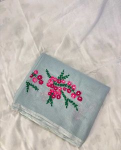 hand embroidery kotta doriya saree