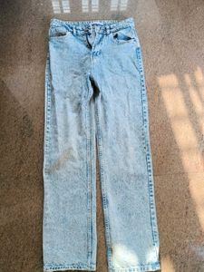 Zara Blue Wide Leg Jeans