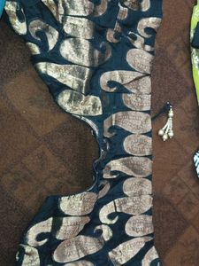 Black &amp; Gold Blouse Piece