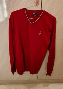 Red V-Neck Sweater