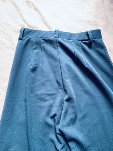 Chic Teal High Waist straight fit Trouser