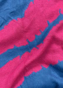 Blue Sweater with Lips Graphic