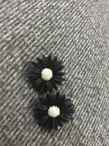 Black Sunflower Earring
