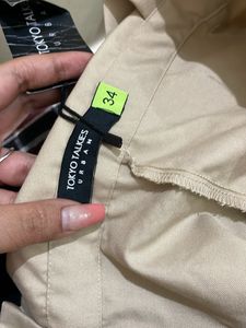 Beige Formal Pants For Women