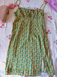 Floral Print tie front Mini dress