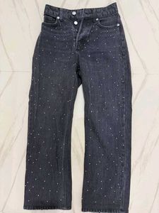 H&M Charcoal Pant With Sparkling Beads😍