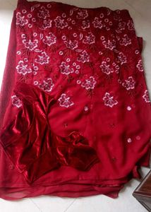 Embroidery Georgette Saree
