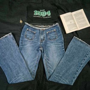 Low Waist Bootcut Denim Y2K Vintage