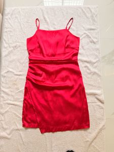 Satin Bodycon Dress Knee Length