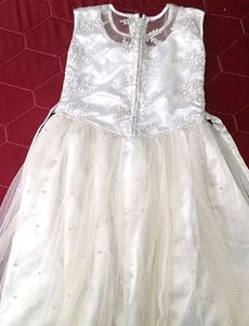 🤍White Or Cream Frock For Girl 6-9 Years