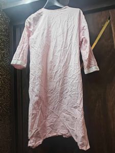 ✨ Pink Cotton Embroidered Kurta ✨