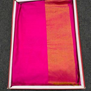 Hot Pink Silk Saree