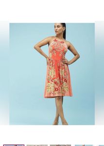 LABEL RITU KUMARFloral Print Fit &amp; Flare Dress