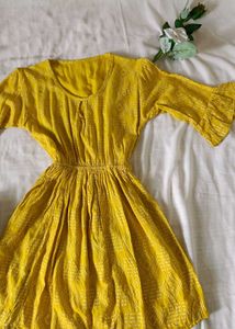 Yellow Short Kurti /Dress