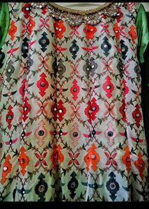 Designer Heavy Mirror Work Sharara Suit Set