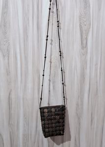 Brown Beaded Slingbag