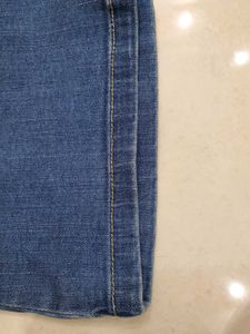Denim Button-Front Skirt
