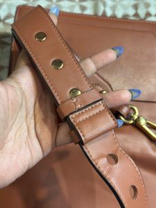 Charles &amp; Keith Metallic Accent Push Lock Bag New