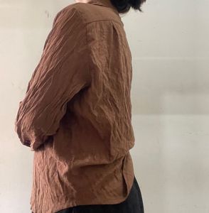 🤎Brown Textured Button-Up🤎