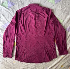 Maroon Slim Fit Allen Solly Shirt