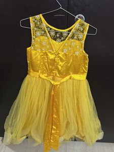 Yellow Flower Girl Dress