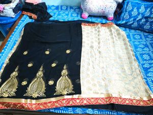 Designer Saree Blouse Combo