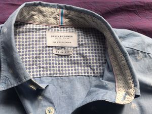 TLight Blue Casual Shirt -L Size … Slightly Used C