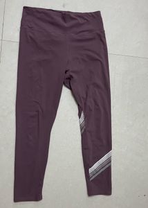 Purple Stripe Graphic Leggings