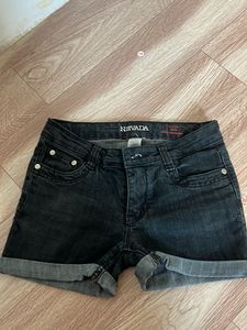 Black Denim Short