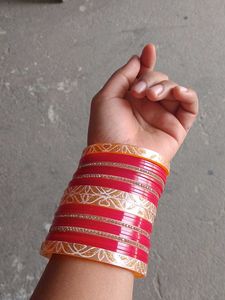 Red &amp; Gold Bangles