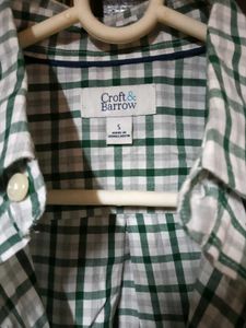 Green Checks Formal FullSleeves Shirt-InGoodCondit