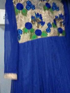Blue Floral Embroidered Kurta Set