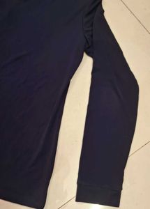 Lee Copper Full Sleeves Zipped Navy Blue Tshirt