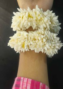 White Flower Wristlets