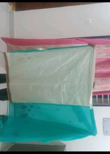 Elegant Pink And Green Saree