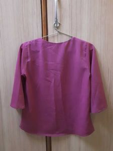Purple Button-Down Blouse